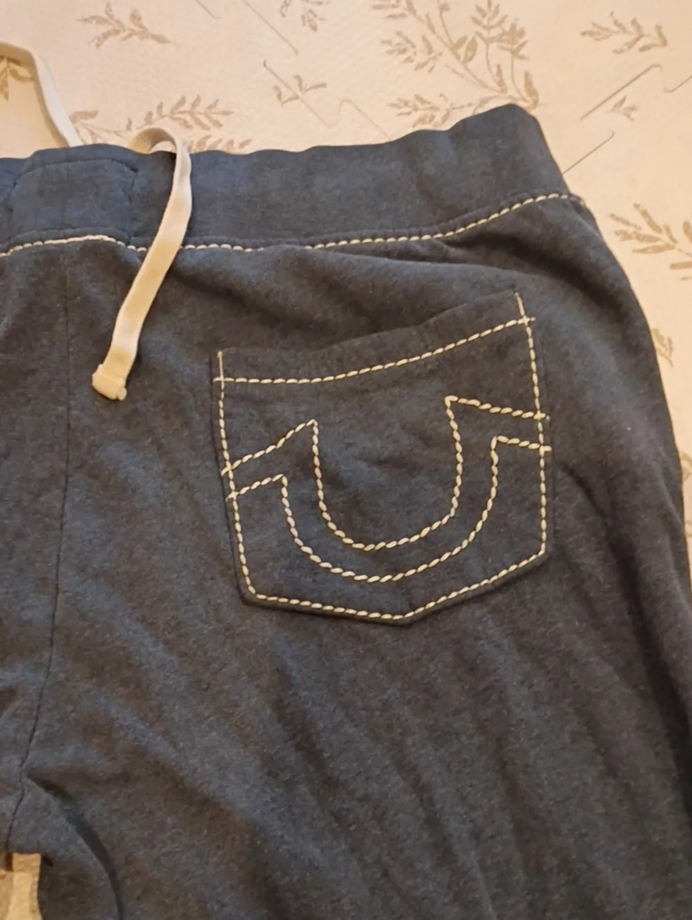 True Religion Men's 2XL Navy Drawstring Joggers